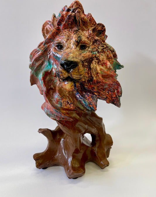 Resin Lion Head Statue