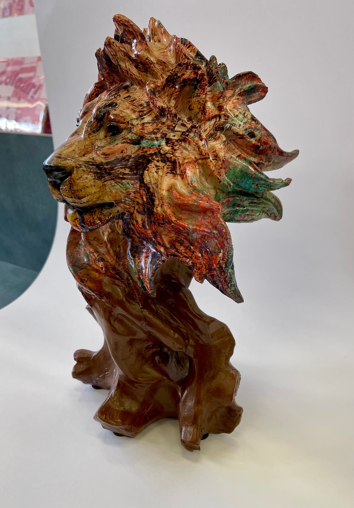 Resin Lion Head Statue